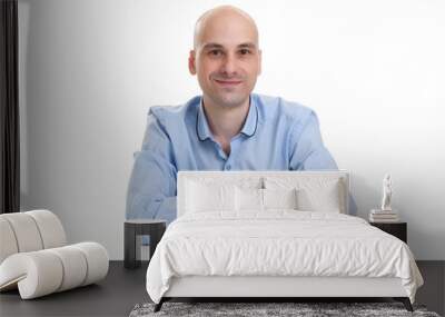 young business man at a desk Wall mural