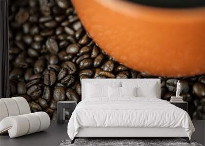 coffee beans and cup Wall mural