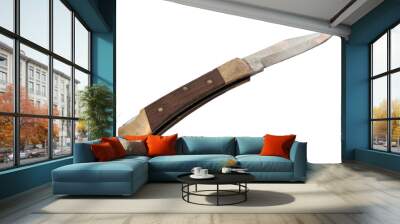 foldable knife isolated on white Wall mural