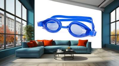 blue swimming goggles Wall mural