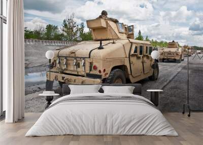 convoy of armored vehicle Wall mural