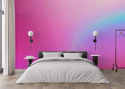 Abstract pastel holographic blurred grainy gradient banner texture pink background  Wall mural