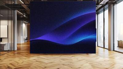 blue abstract gradient background grain texture effect dark vibrant color flow wave copy space Wall mural