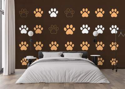 Cat, puppy Paw Wall mural