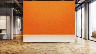 Orange color grainy gradient background noise texture line poster backdrop banner design, copy space Wall mural