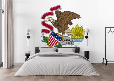 illinois state flag Wall mural