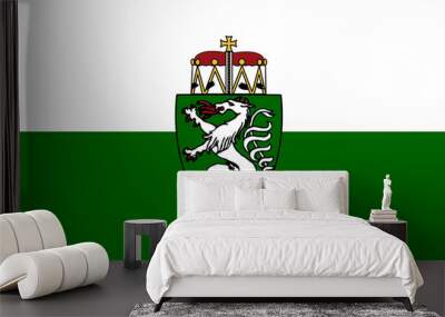 Steiermark or Styria state flag in Austria Wall mural