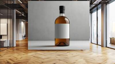 Blank liquor bottle, mockup. Wall mural