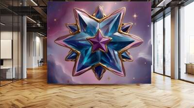 Logo star. Wall mural