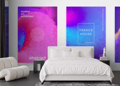 Abstract gradient poster. Music event flyer with vibrant colors and minimal geometric shapes. Vector image modern title design template color space texture for background illustration or cover Wall mural