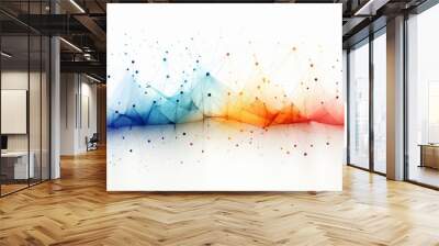 Abstract geometric connections with vibrant colors Wall mural