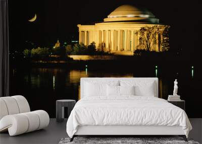 Thomas Jefferson Memorial at night Wall mural