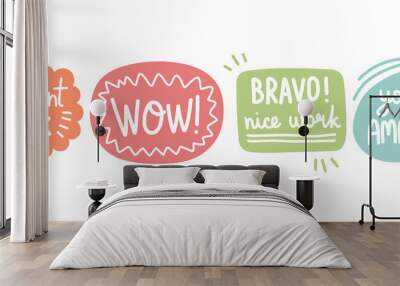 Job and great job stickers vector illustration Wall mural