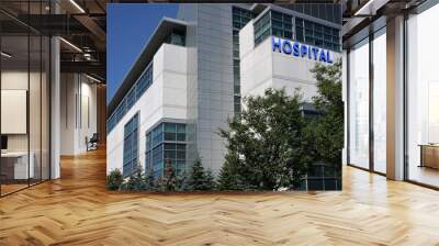 modern hospital style building Wall mural