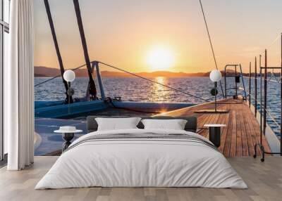 coucher de soleil en catamaran Wall mural