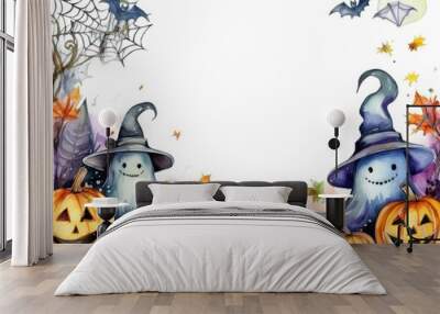 halloween background with pumpkin Wall mural