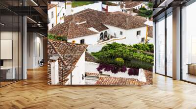 Medieval portuguese city. Portugal, Obidos Wall mural