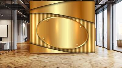 vector metallic gold decorative background Wall mural