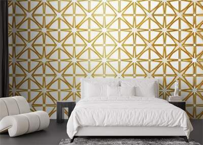 Geometric Golden Triangle Pattern, Abstract, Design, Art Wall mural