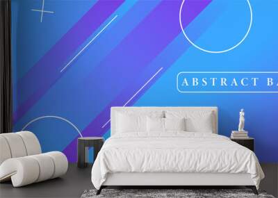 creative wide abstract banner created with simple geometric shapes Wall mural