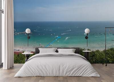 view of the sea from the beach Wall mural