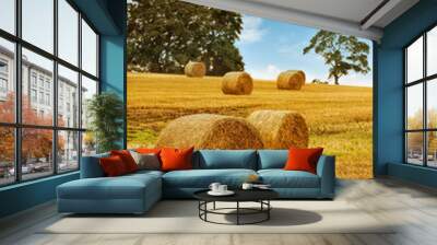 Hay Bales Wall mural