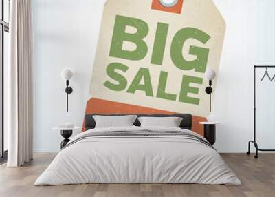 Realistic paper big sale 50 percent off price tag Wall mural