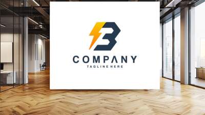 bold letter b logo design Wall mural