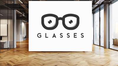 eye glasses simple logo design Wall mural