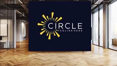 spark sun circle logo design template Wall mural