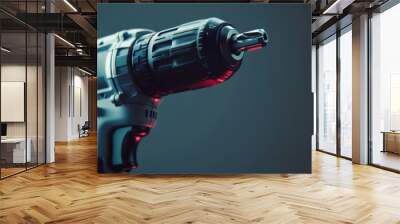 High-Definition Close-Up of Electric Drill with Sleek Design and Precision Engineering Wall mural