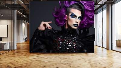 pride month concept with drag queen Wall mural