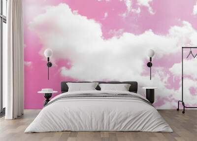 pink sky and clouds background Wall mural