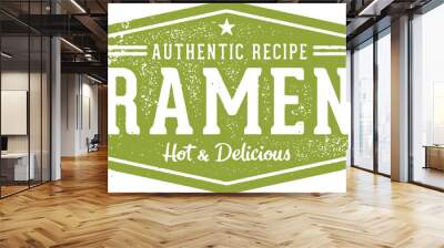 Vintage Ramen noodle Bowl Sign for Asian Restaurant Wall mural