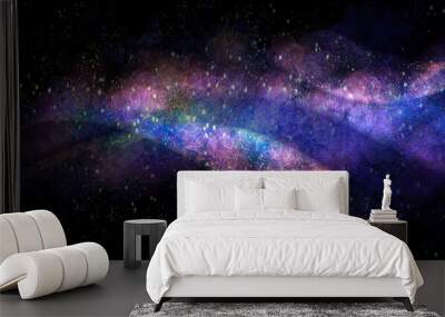 Sci-fi Galaxy Constellation Illustration for Background Wall mural