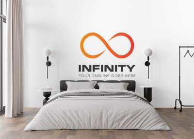 infinity logo, icon, symbol vector illustration design template Wall mural