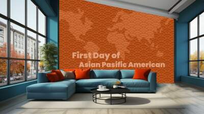 Illustration vector graphic of first day of asian pasific american month Wall mural