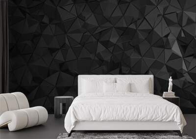 3D render of geometric black shape Wall mural