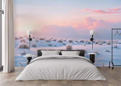 A Calm Dawn in Blue and White ** Wall mural