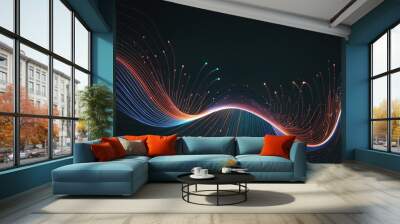 Abstract Tech Particle Background Wall mural