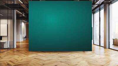 Blue and green gradient background with a teal grainy texture for a soft and elegant design poster proposal Wall mural