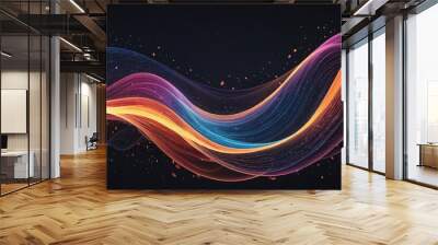 dynamic wave form abstract background for audio and music visualization. Wall mural