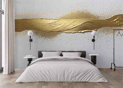 Japanese Gold and White Brushstroke Patterns for Web Design Wall mural