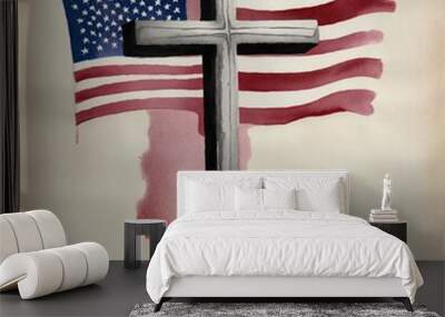 Spiritual Artwork Inspired by American Symbols Wall mural