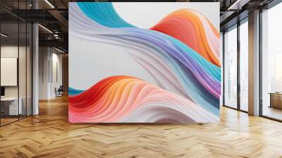 Vibrant Wave on Blank Canvas Wall mural