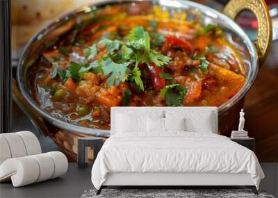 Indian Curry in a Copper Bowl Wall mural