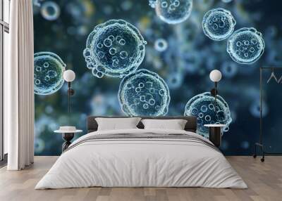 Microscopic Cells in a Liquid Environment Wall mural