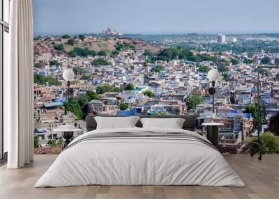 jodhpur, the blue city as seen from jaswant thada Wall mural