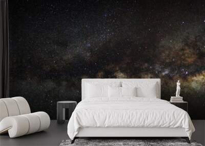 milky way galaxy on a night sky, long exposure photograph, with Wall mural