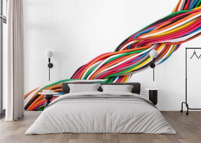 muti-color electronic wire Wall mural